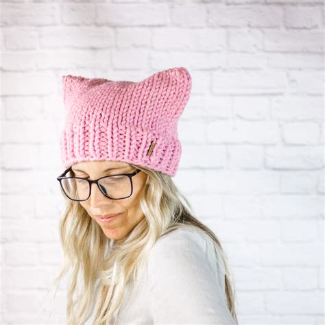 Pink Pussy Hat Pussyhat Project Pussy Cat Ears Hat Pink Cat Etsy Canada