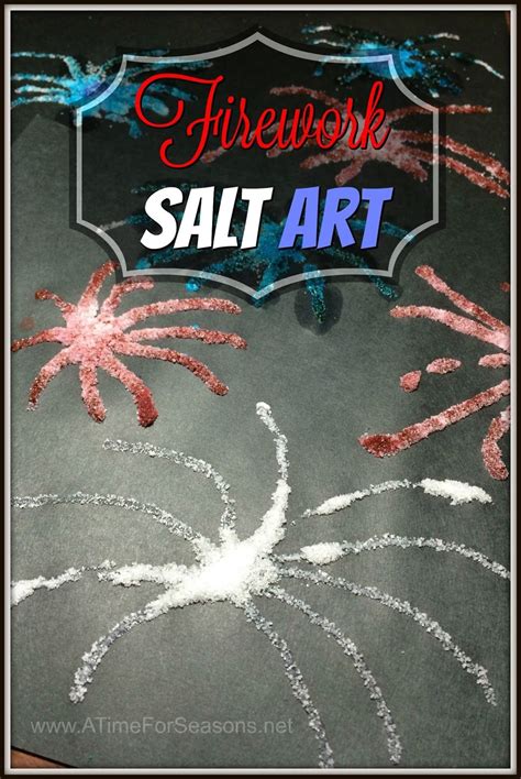 Firework Salt Art Salt Art Fireworks Art July Crafts