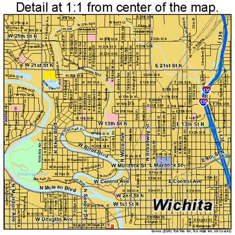 Wichita Kansas Street Map 2079000