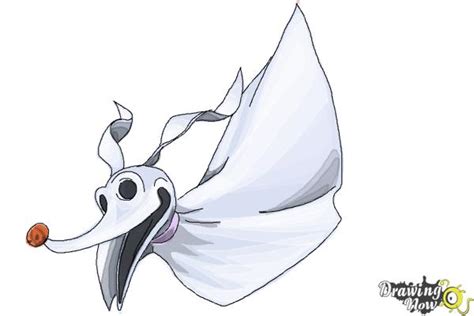 How To Draw Zero From The Nightmare Before Christmas Drawingnow