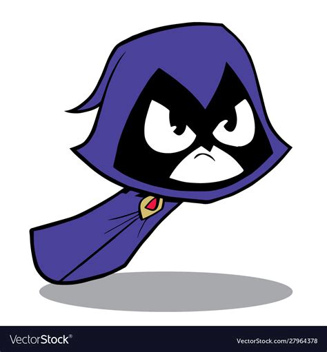 Raven Cartoon Hero Teen Titans Royalty Free Vector Image