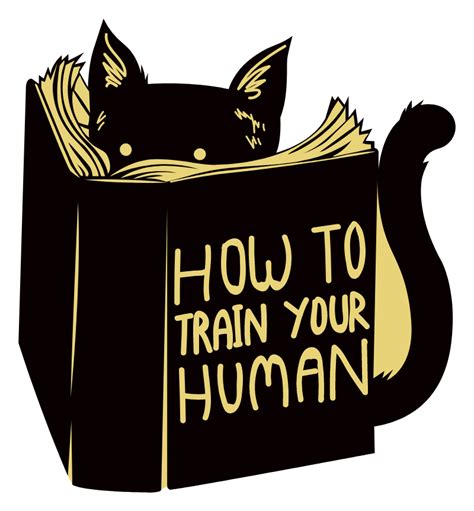 Black Cat Reading How To Train Your Human Book Sticker I Didnt Even