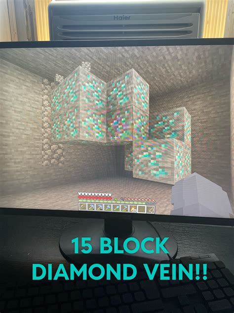15 Block Diamond Vein Minecraft