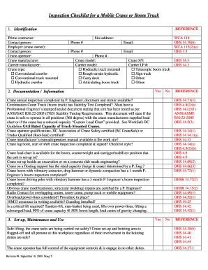 Boom Truck Inspection Checklist Fill And Sign Printable Template Online