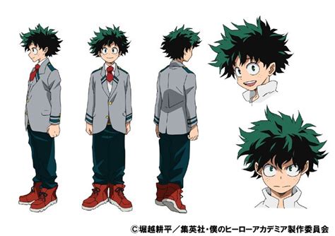 Boku No Hero Academia Coloured Character Designs Izuku