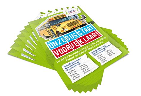 Flyer Esdal College Open Dag Bus Leaflets Graphic Design Inspiration