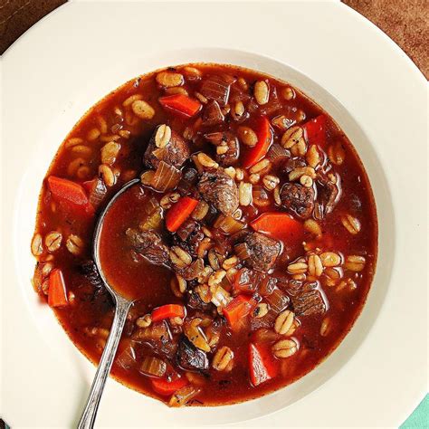 Look for levels less than 140 mg/serving. Quick Beef & Barley Soup Recipe - EatingWell.com