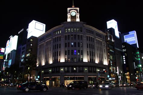Ginza At Night Lights Pictures And Location Chuo Tokyo