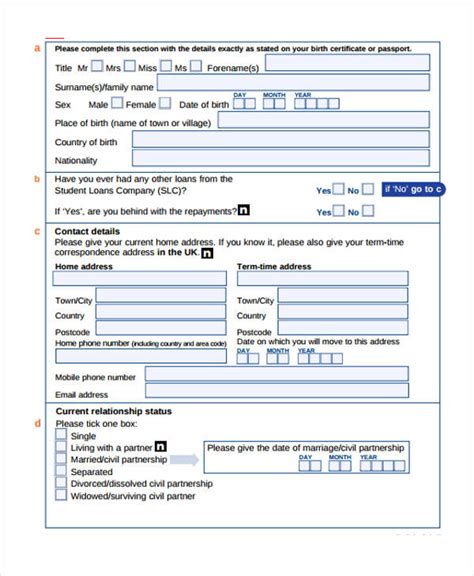 Free 40 Student Application Forms In Pdf