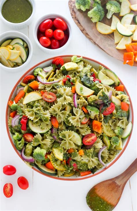 20 Minute Rainbow Veggie Pasta Salad Baker By Nature