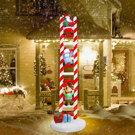 christmas santa reindeer climbing snowman inflatable decor blow up outdoor decor ebay