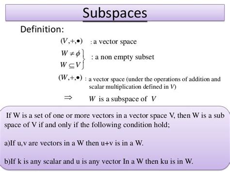 Vector Spacessubspacesspanbasis