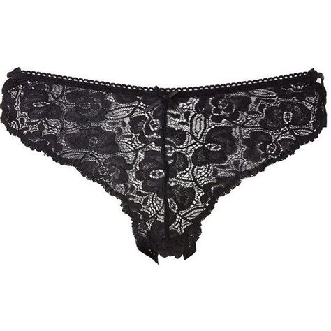 Charlotte Russe Caged Scalloped Lace Thong Panties 3 50 Liked On Polyvore Featuring Intimates