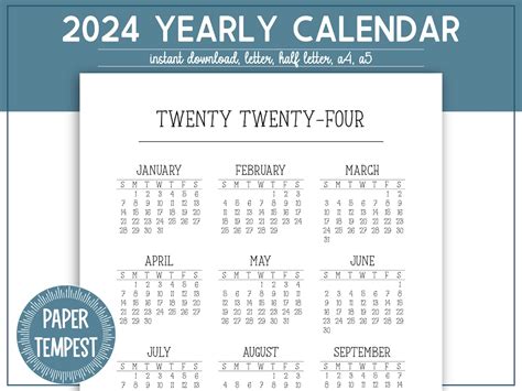 Calendario 2024 Imprimible Calendario Anual Imprimible 2024 México