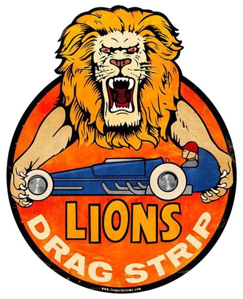 Aged Lions Drag Strip Sticker Coupe Custom Accessories