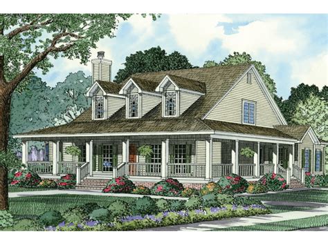 French Country House Plans Country Style House Plans with Wrap around