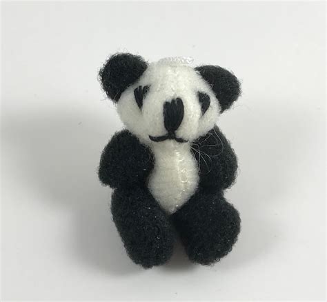 Tiny Panda Bear Mini Panda Bear Miniature Panda Bear Plush Etsy