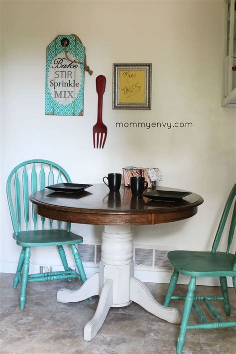 Kitchen tables get hammered over time. Painted Furniture - Round Kitchen Table | Painted kitchen ...