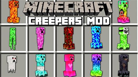 Os Novos Creepers Que Foram Adicionados No Minecraft Youtube
