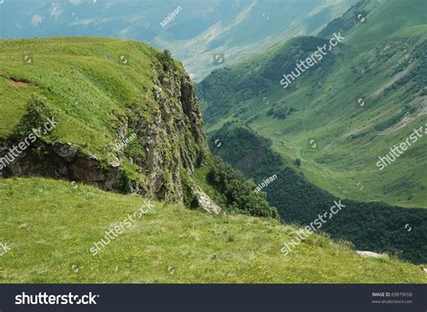 Georgian Military Highway Caucasus Mountains Border Between Georgia