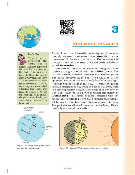 NCERT Book Class 6 Geography Chapter 3 Motions of the ...