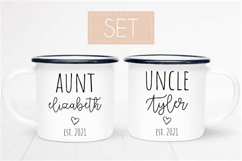 Aunt And Uncle Mugs Set Aunt And Uncle Gift Aunt And Uncle Etsy