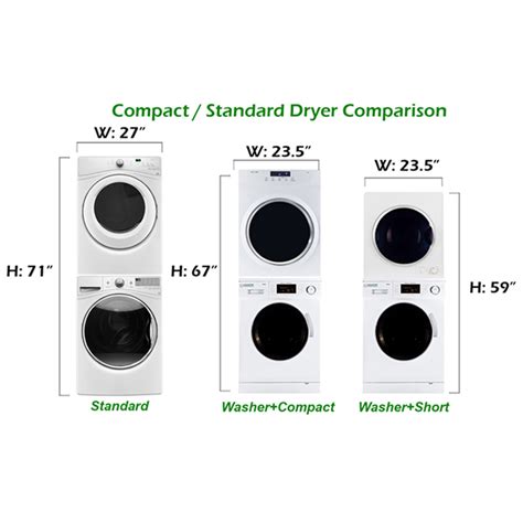 There's no guarantee that a bigger washing machine will have a bigger. stackable washer dryer dimensions - Google Search in 2020 ...