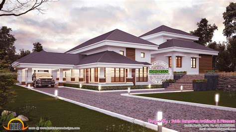 Traditional mix contemporary exterior - Kerala home design ...