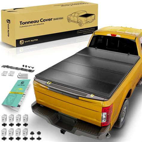 68 Ft Bed Hard Quad Fold Tonneau Cover With Auto Locking For 2004 Ford