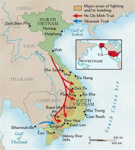 Nva Units In Vietnam Map Vietnam War National Geographic Society