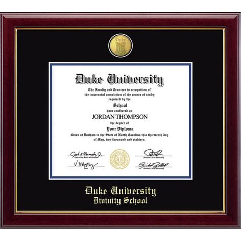 Duke® Divinity School 23 Karat Edition Diploma Frame Duke Stores