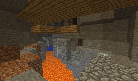 Abandoned Mine Shaft Mixed With A Stronghold Rminecraft