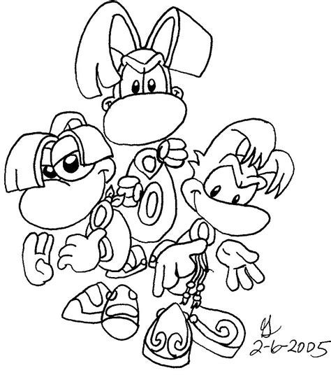 A rayman coloring page by spongefox on DeviantArt