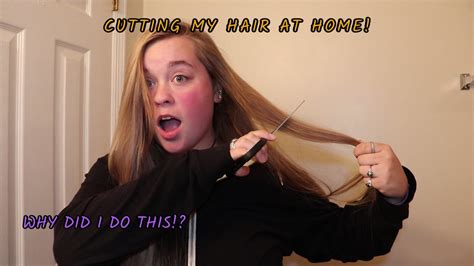 Cutting My Hair At Home Youtube