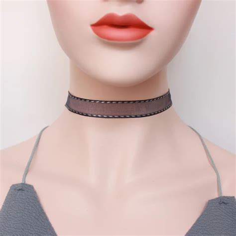 Handmade Plain Lace Choker Necklace Vintage Wide Ribbon Statement Jewelry Collar Nacklace For