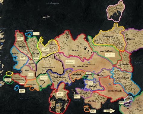 Map Of Essos Game Of Thrones Game Of Thrones Map Game Of Thrones