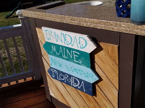 Simple Accent For Our Homemade Outdoor Bar Outdoor Bar Decor Home