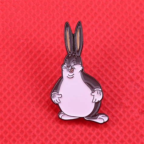 Big Chungus Soft Enamel Pin Fat Bugs Bunny Internet Meme Popular Gift