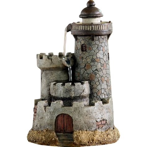 Jeco Inc Polyresin And Fiberglass Lighthouse Tabletop Water Fountain