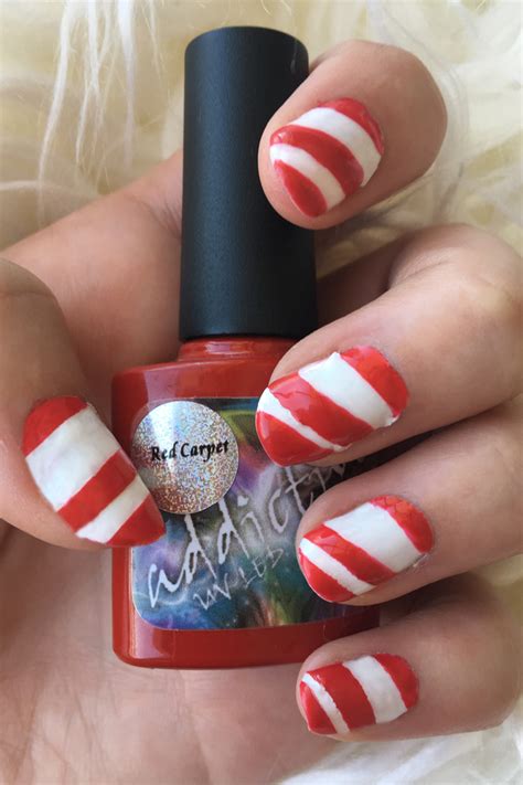 Christmas Candy Cane Nails Style Within Grace