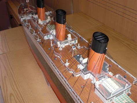 Rms Titanic British Passenger Liner Paper Model 1200 Huge 135cm Ebay