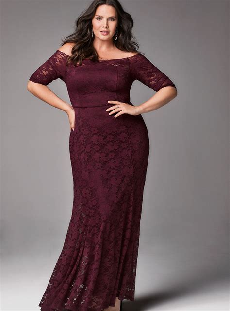 Special Occasion Burgundy Lace Off Shoulder Maxi Dress From Torrid