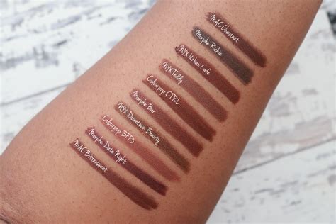 Brown Lip Liners You Need In Nyx Lip Liner Swatches Brown Lip Lip Liner Colors