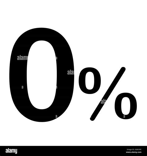 Zero Percent Icon On White Background 0 Percents Sign No Commission