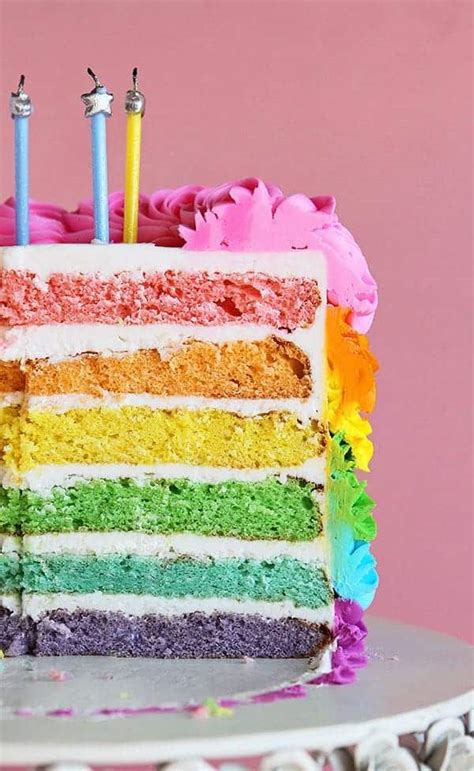 Delicious Rainbow Birthday Cake Easy Recipes To Make At Home