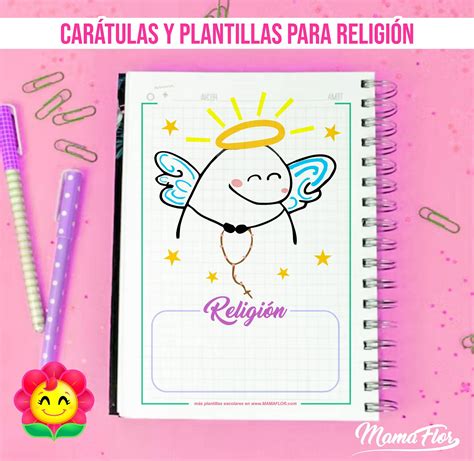 Portadas Bonitas De Religión Carátulas Y Plantillas De Cuadernos