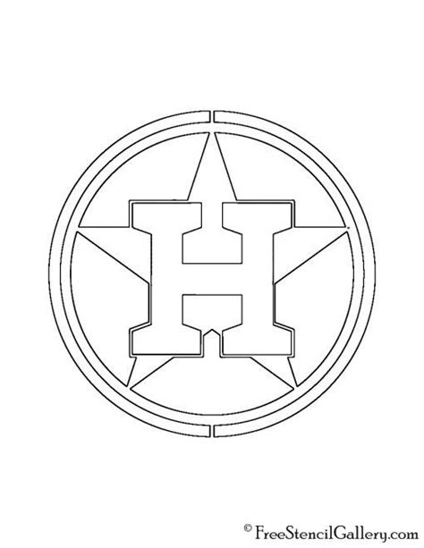 Mlb Houston Astros Logo Stencil Stencil Logo Stencils Free