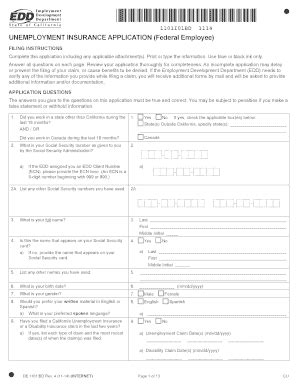 To file an online appeal of an unemployment insurance decision issued by iowa workforce development, you must follow the instructions provided to complete each section and submit this form. Fillable Online edd ca Unemployment Insurance Application ...