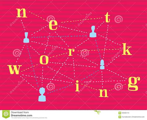 People Connecting Words And Networking Stock Vector Illustration Of