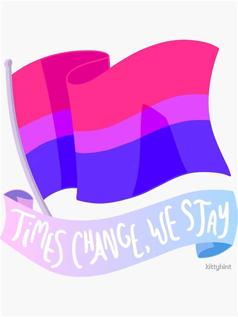 Lgbt Bisexual Pride Flag Sticker For Sale By Kittyhint Redbubble
